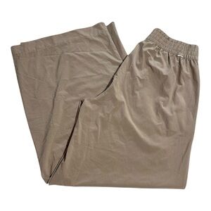 Vuori Villa Wide Leg Pants Women’s M Tan High Rise Stretch Waist